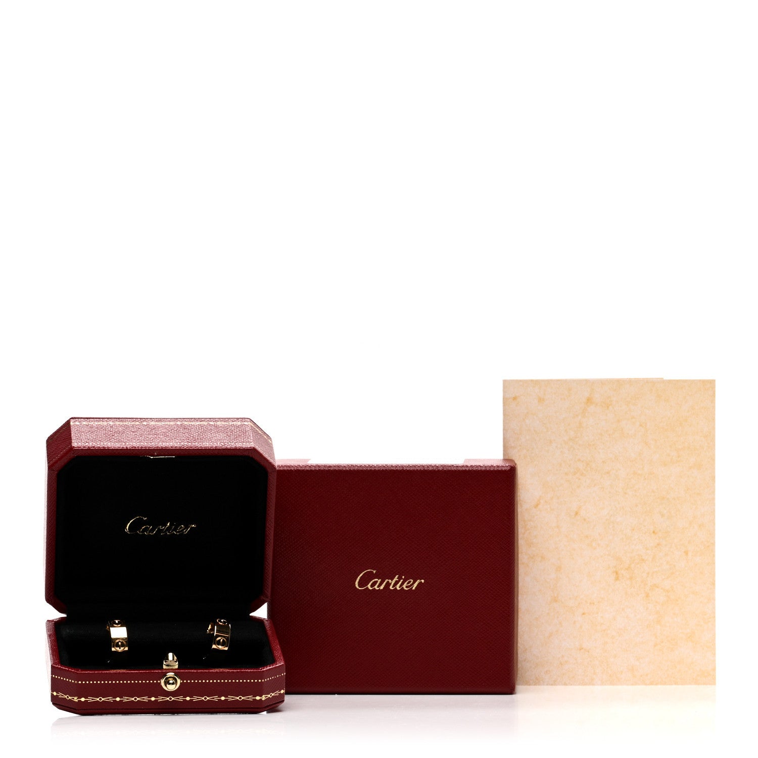 Cartier 18K Yellow Gold 5.5mm LOVE French Clip Hoop Earrings 5 of 5