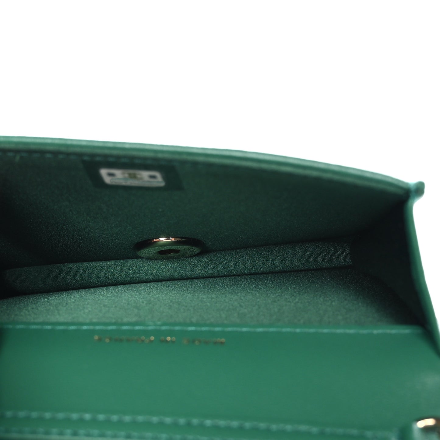 Lambskin Crystal Diamante Clutch With Chain Green