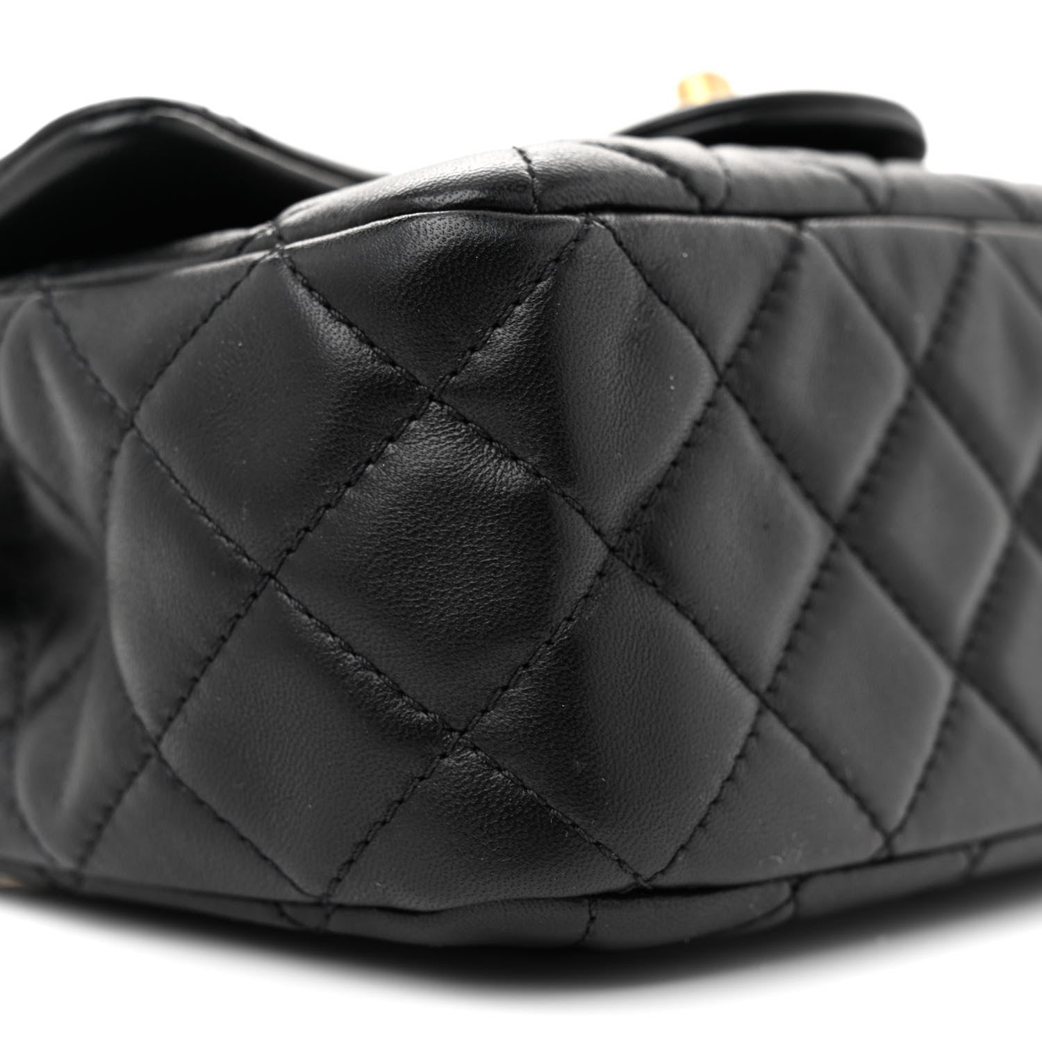 Chanel Lambskin Quilted Mini Pearl Crush Flap Black 9 of 10