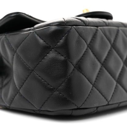 Chanel Lambskin Quilted Mini Pearl Crush Flap Black 9 of 10