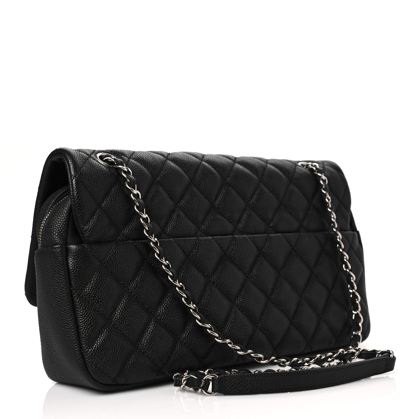 Caviar Quilted Jumbo Easy Flap Black