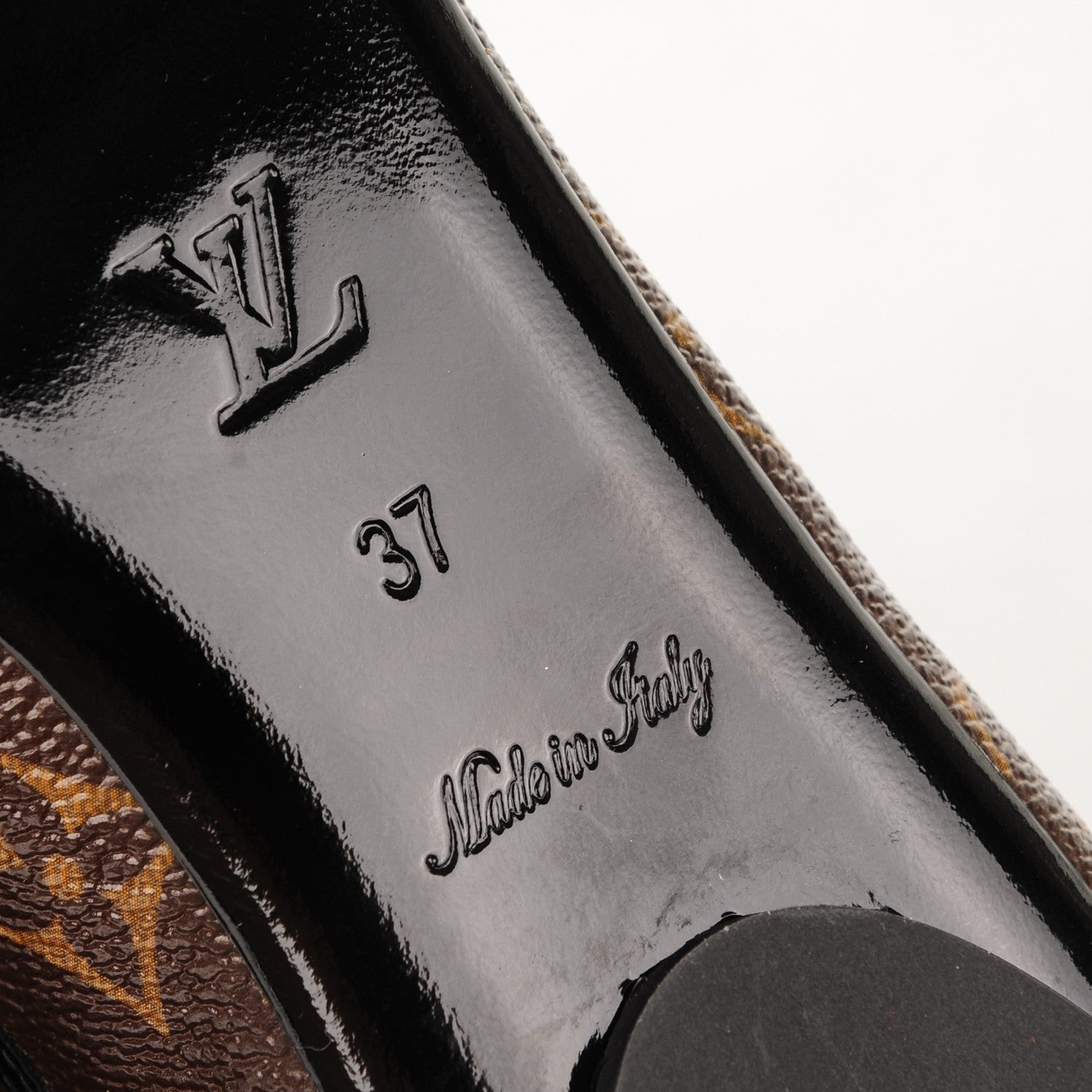Louis Vuitton Monogram Patent Flower Field Ballerina Flats 37 Black 6 of 6