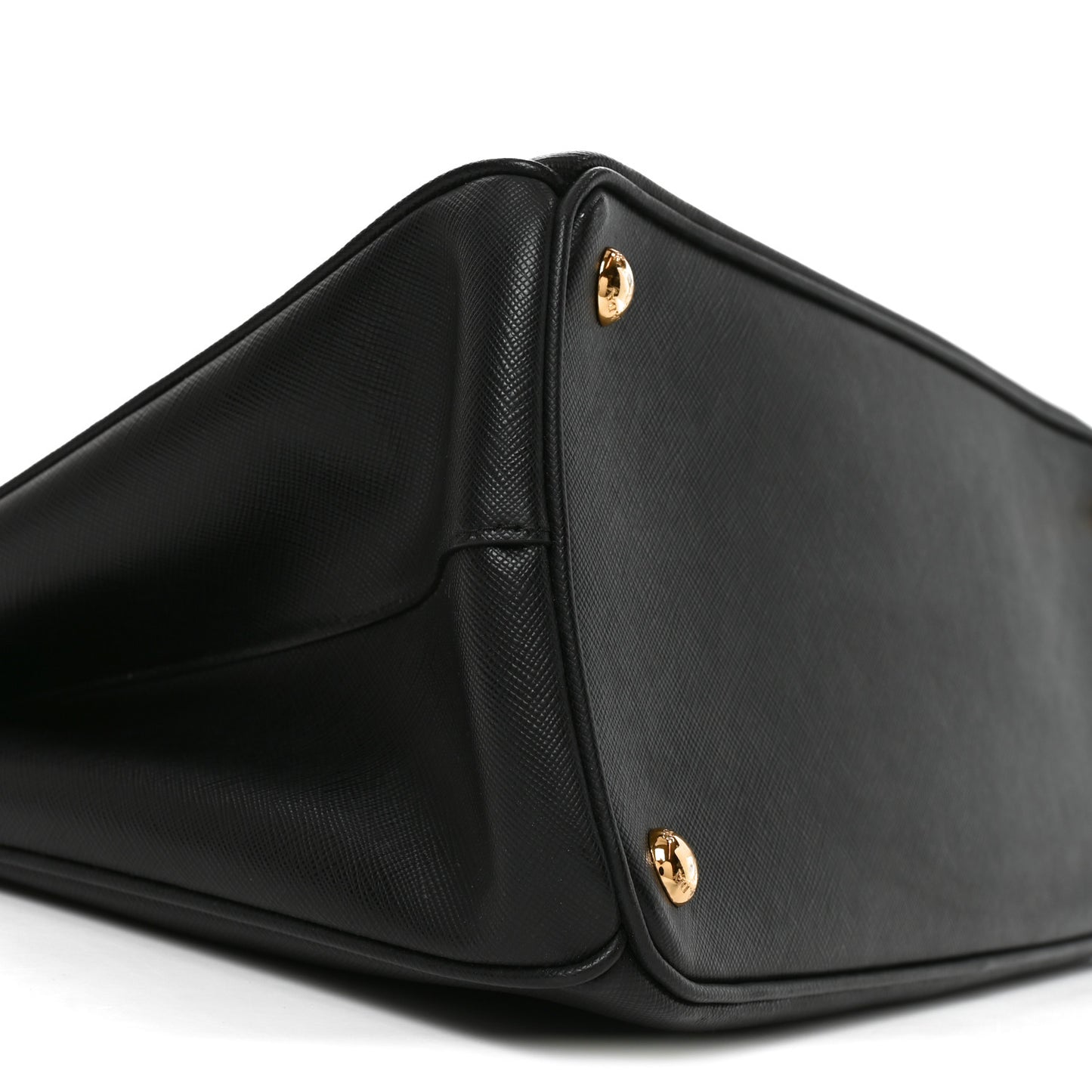 Saffiano Lux Medium Galleria Double Zip Tote Black