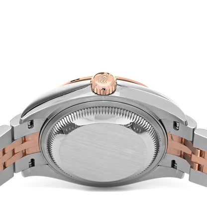 Rolex Stainless Steel 18K Everose Gold Diamond 28mm Oyster Perpetual Datejust Watch Chocolate 279171 4 of 5