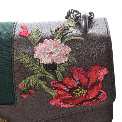 Gucci Calfskin Web Floral Embroidered Medium Dionysus Shoulder Bag New Acero 13 of 13