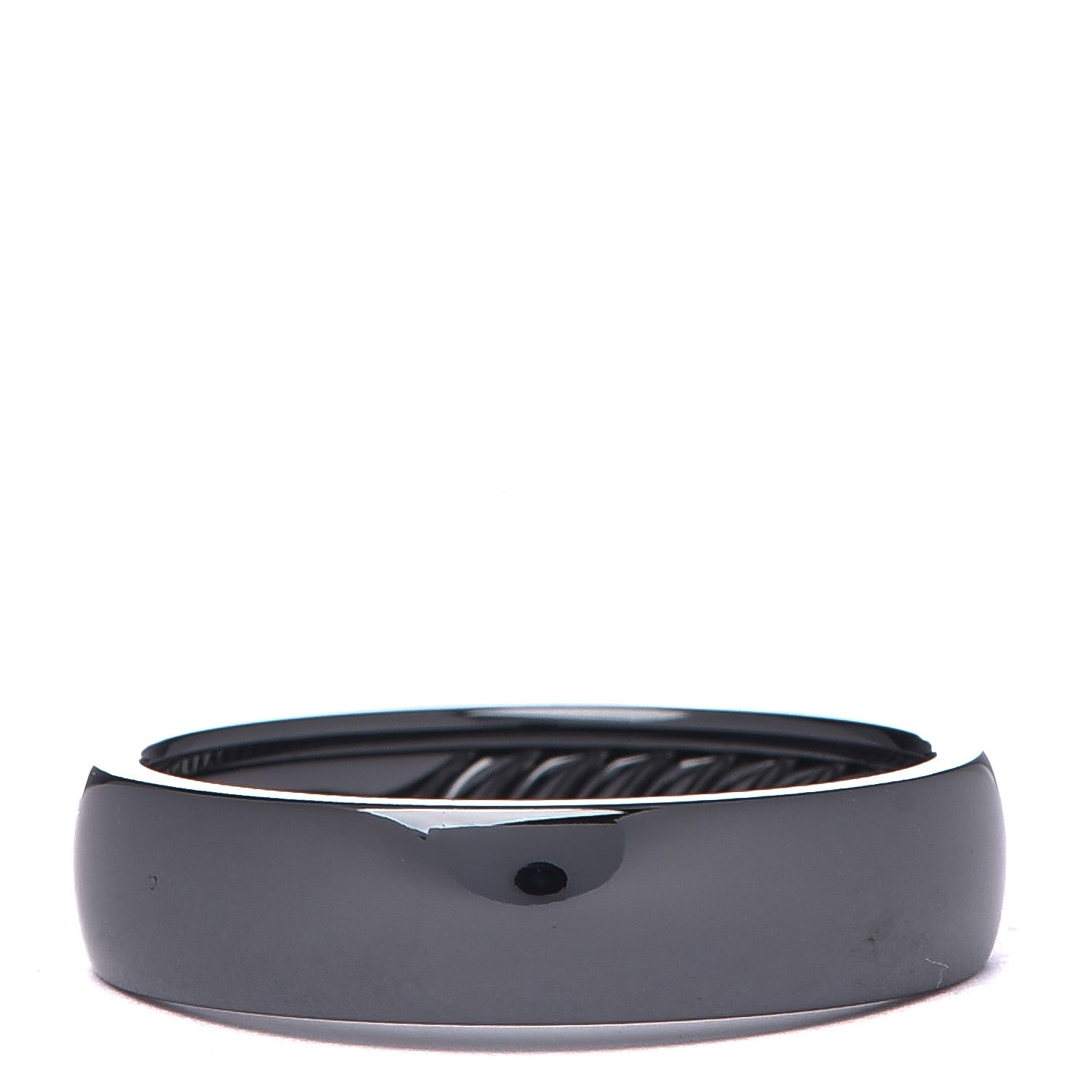 David Yurman Black Titanium 6mm Band Ring 68 12.25 3 of 4