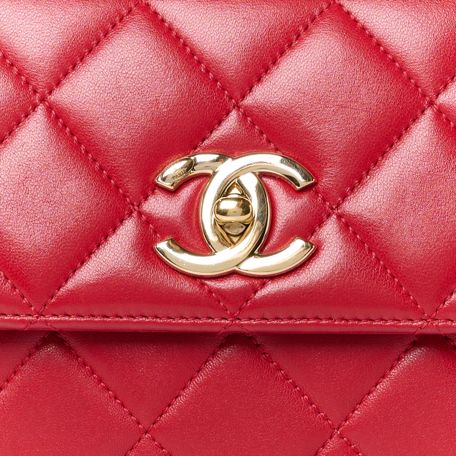 Chanel Lambskin Quilted Small Trendy CC Flap Dual Handle Bag Red 10 of 15