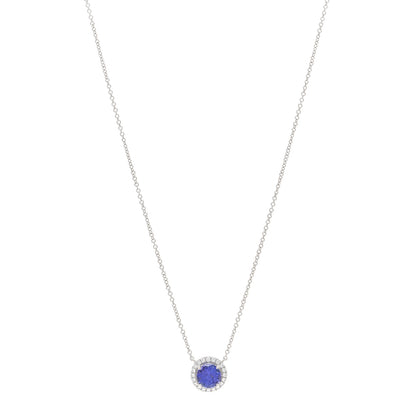 Tiffany Platinum Diamond Tanzanite Soleste Pendant Necklace 1 of 5