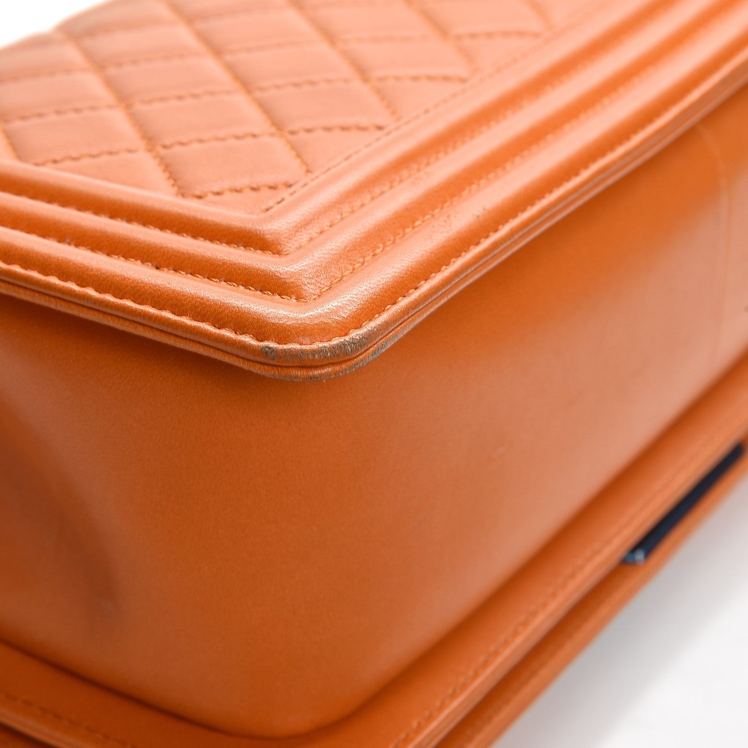 Chanel Lambskin Quilted Medium Boy Flap Orange 12 of 13