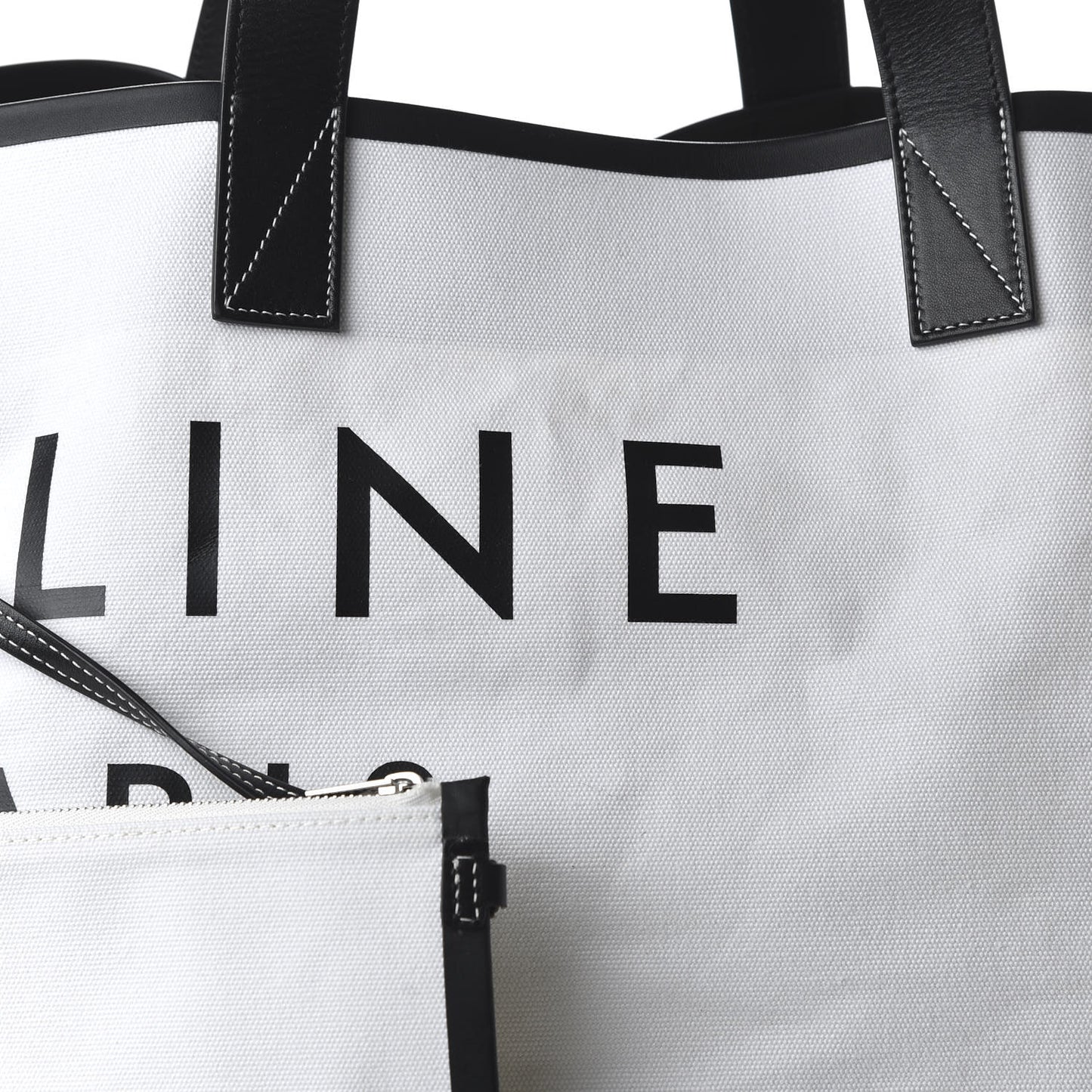 Textile Large Made In Tote White Black
