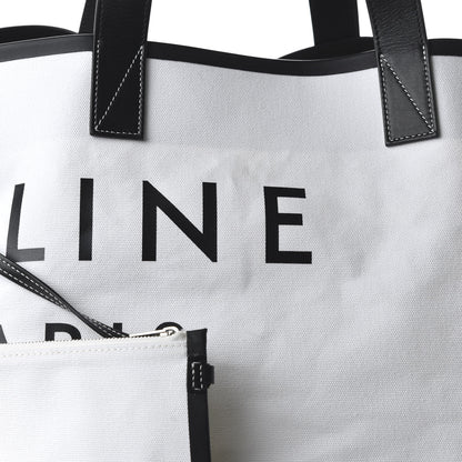 Celine Textile Large Made In Tote White Black 8 of 8