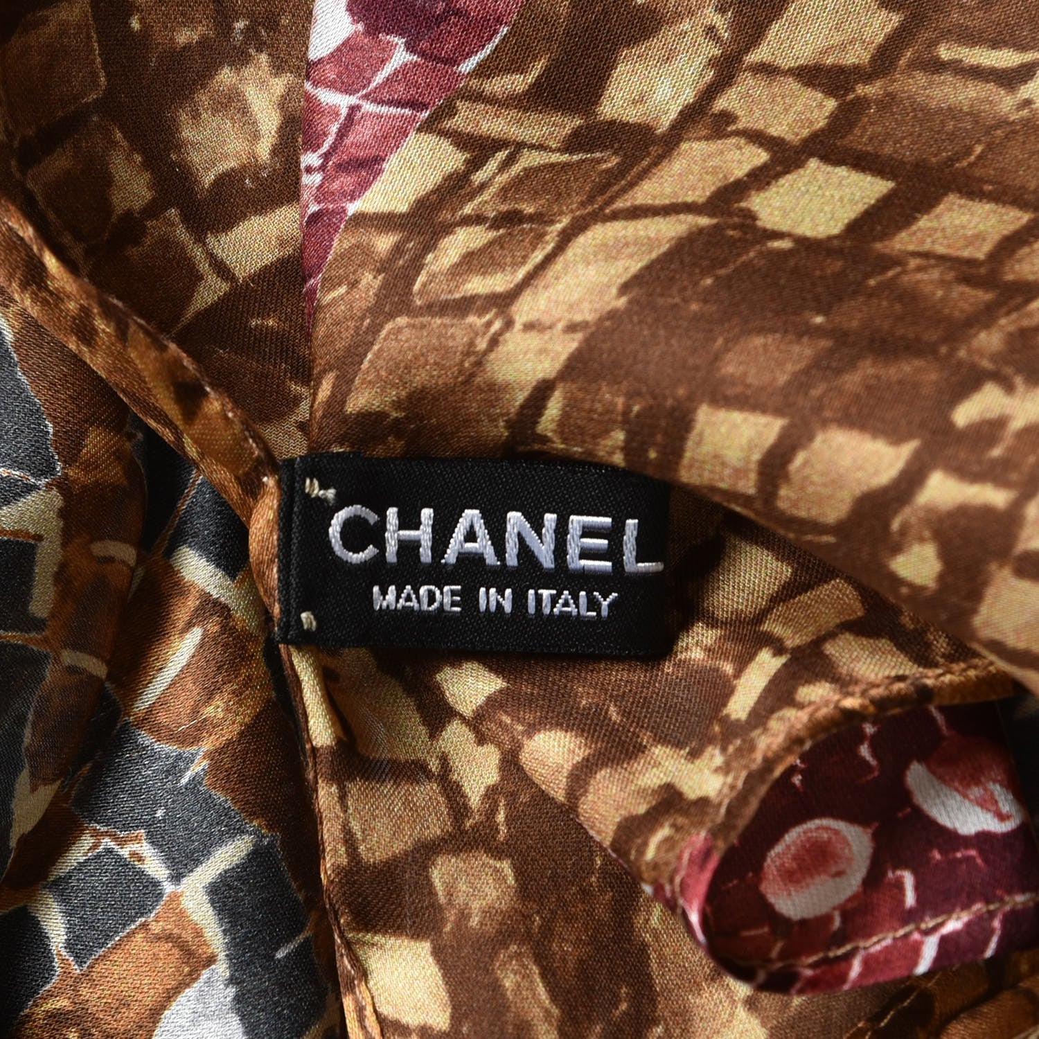 Chanel Silk Mosaic CC Logo Scarf 5 of 5
