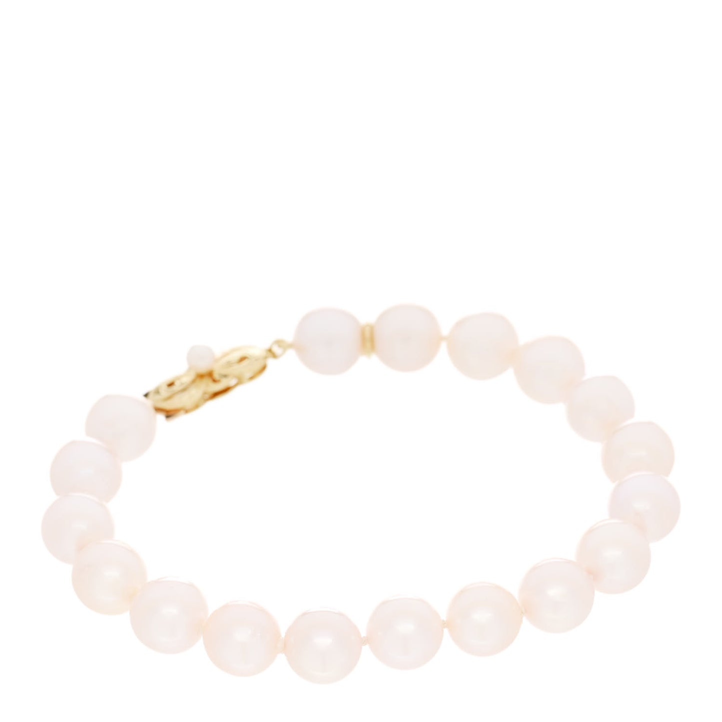 18K Yellow Gold Akoya Pearl 9-9.5mm Strand Bracelet