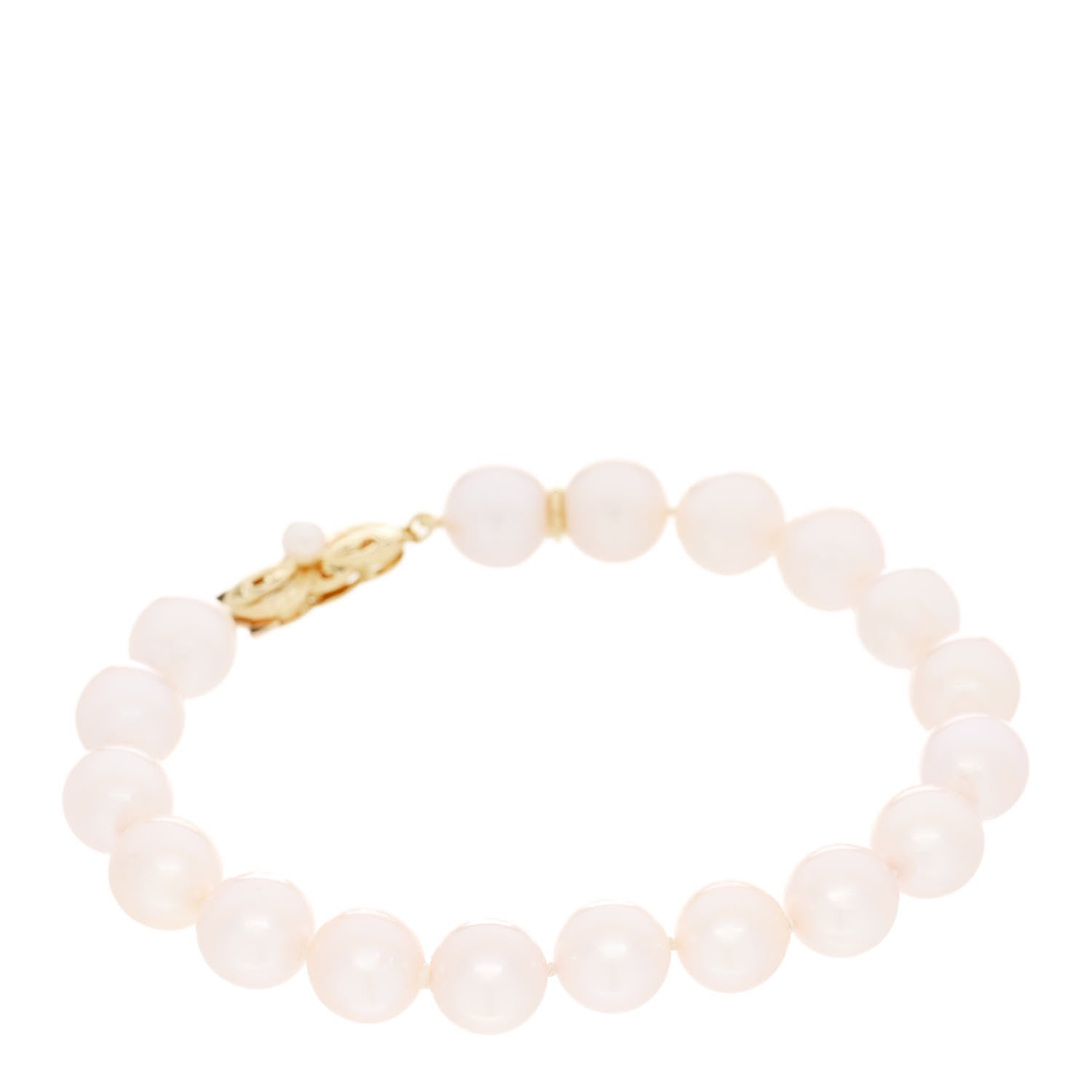 Mikimoto 18K Yellow Gold Akoya Pearl 9-9.5mm Strand Bracelet 2 of 4