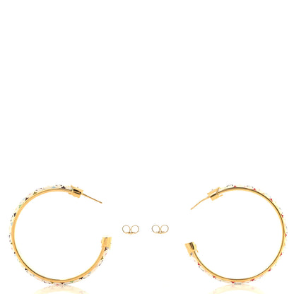 Louis Vuitton LV X TM Monogram Multicolor Hoop Earrings White 3 of 5