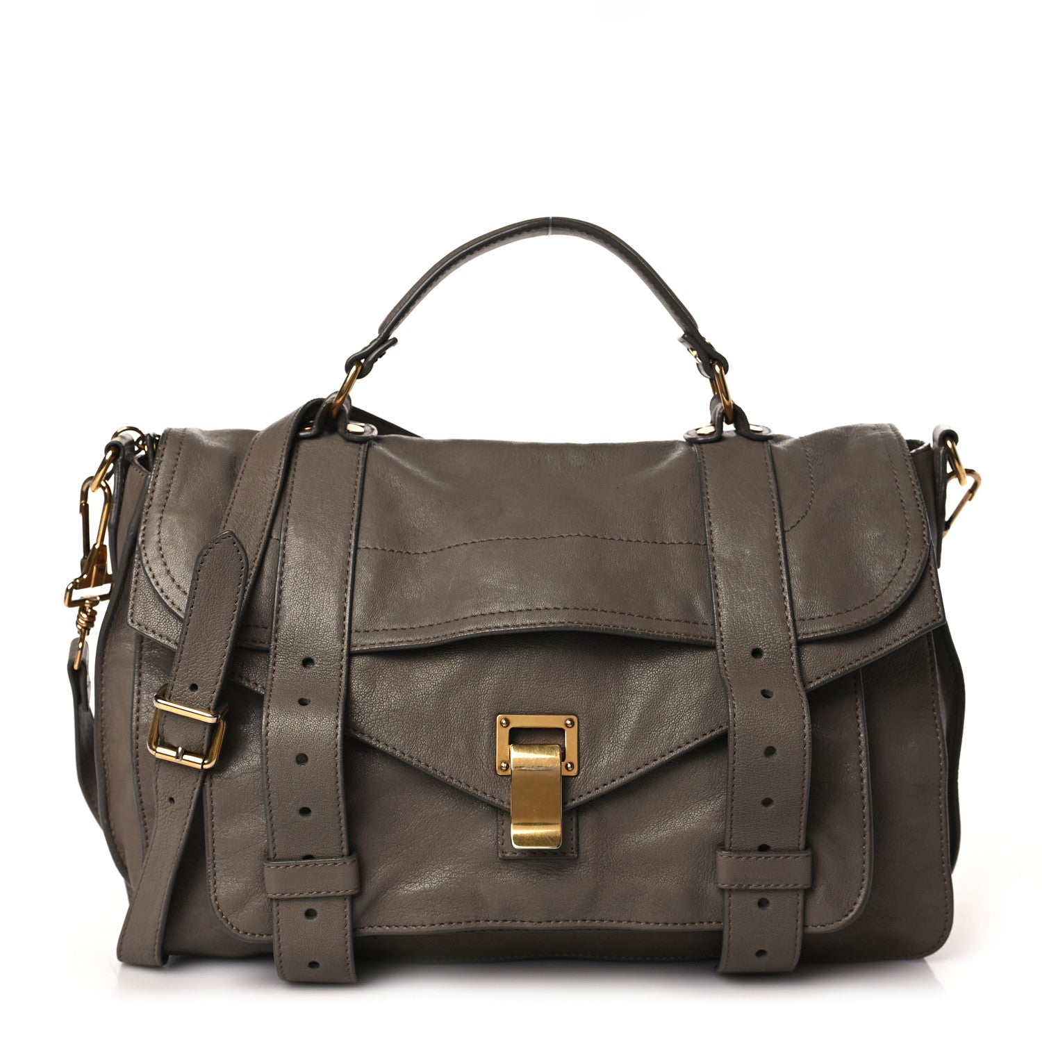 Proenza Schouler Lambskin Medium PS1 Satchel Smoke 1 of 8