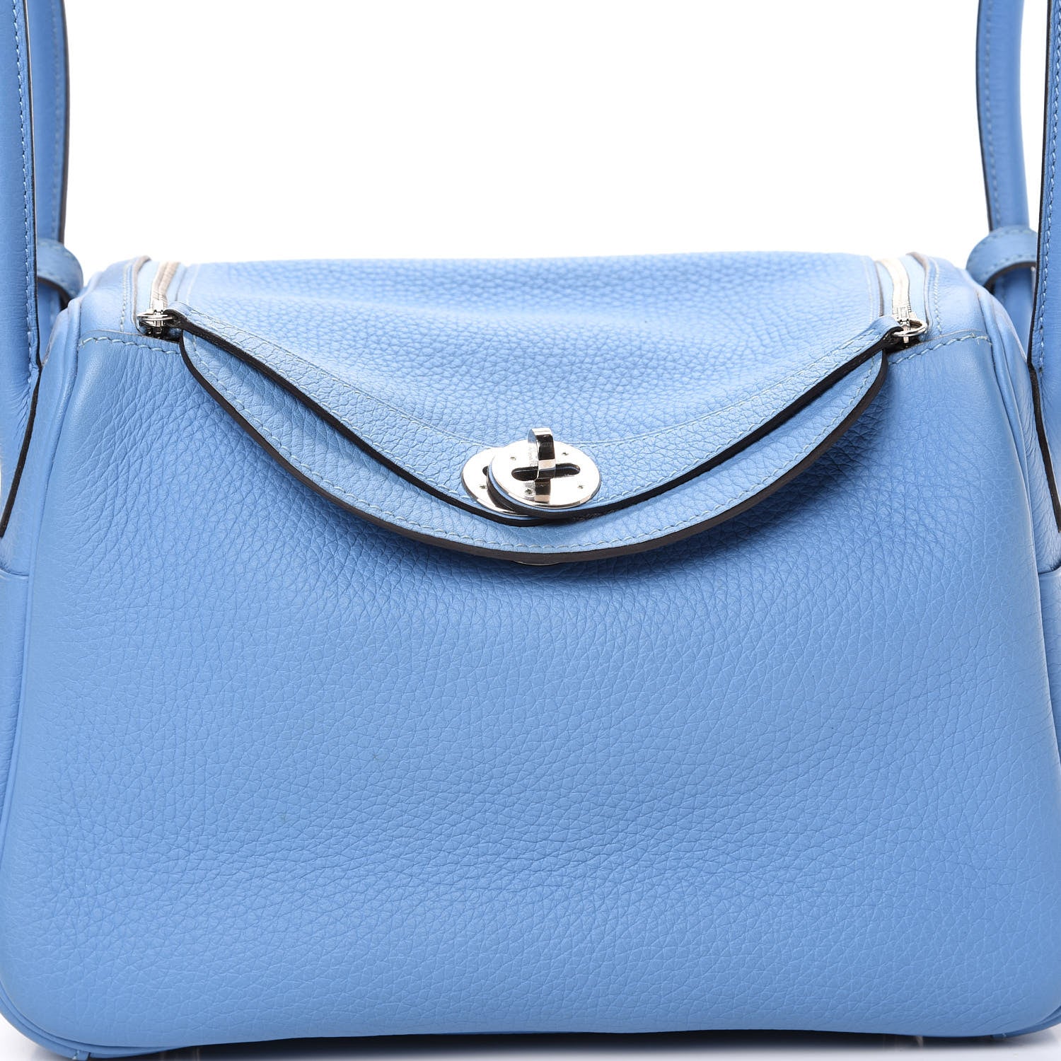Hermes Taurillon Clemence Lindy 26 Bleu Paradis 7 of 10