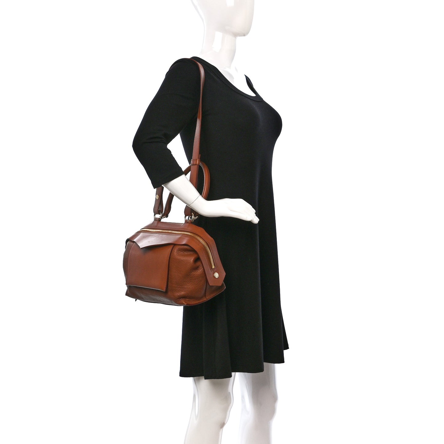 Calfskin Small Sway Cognac