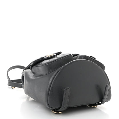Chanel Shiny Caviar Quilted Medium Duma Pockets Drawstring Backpack Grey 4 of 10