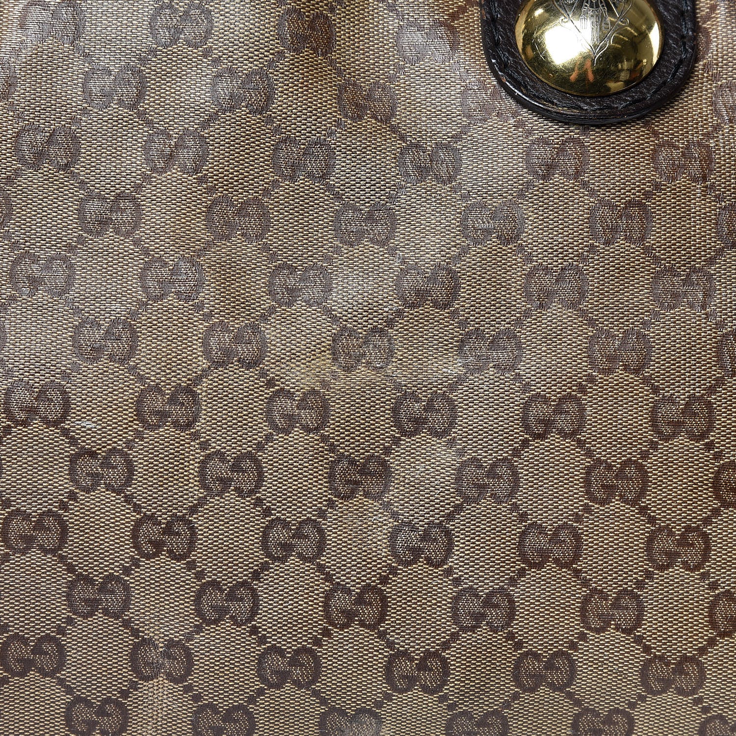 Gucci Crystal Monogram Small Babouska Tote Dark Brown 15 of 25