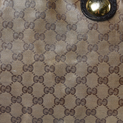 Gucci Crystal Monogram Small Babouska Tote Dark Brown 15 of 25