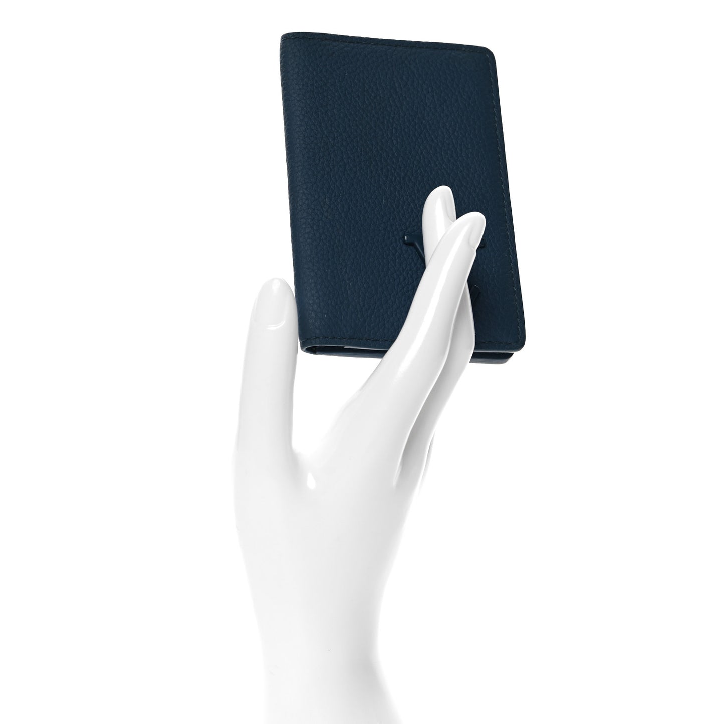 Grained Calfskin Aerogram Pocket Organizer Atlantic Blue