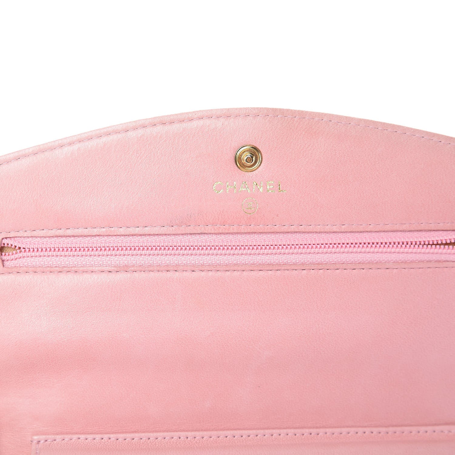 Chanel Caviar Timeless CC Wallet On Chain WOC Pink 8 of 10