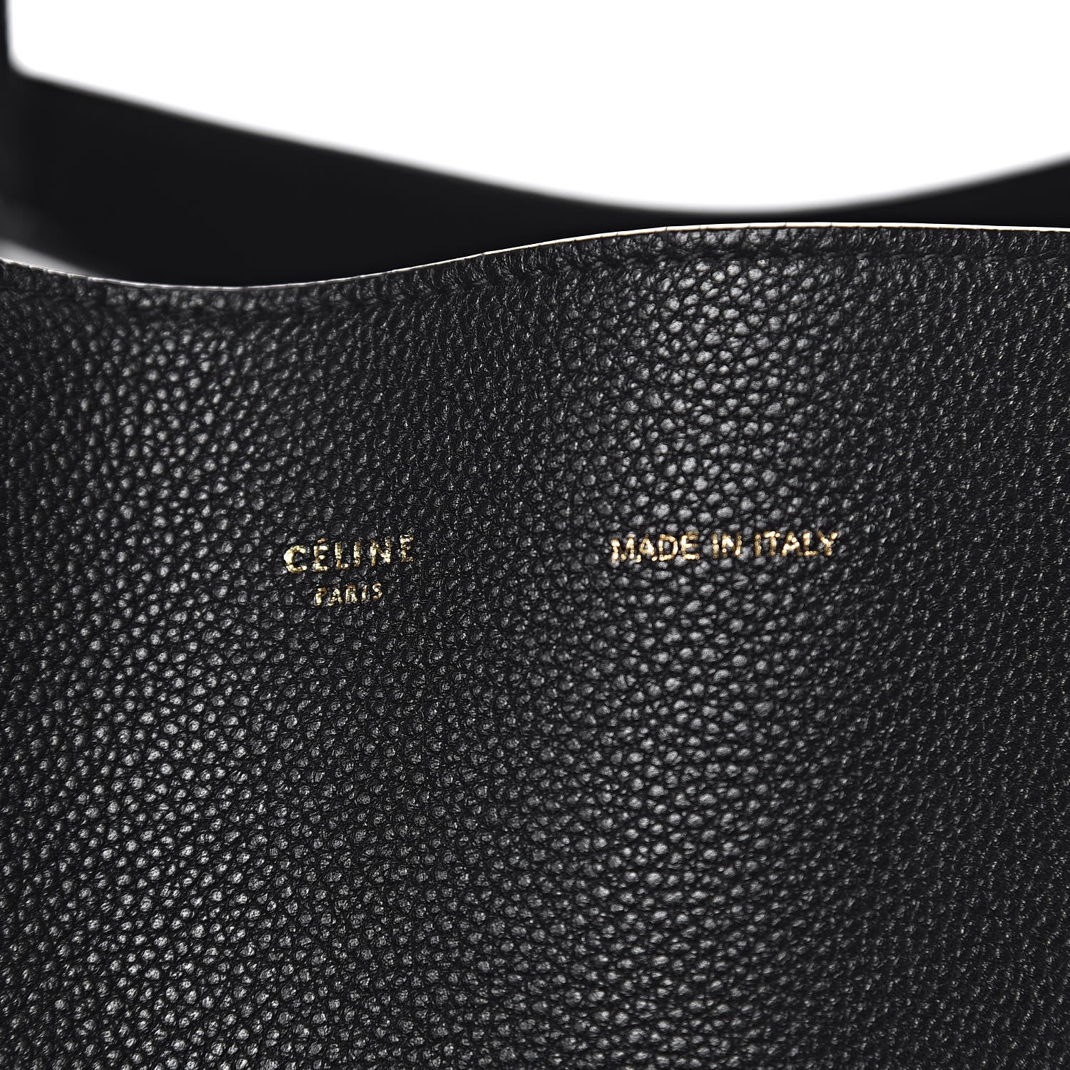 Celine Soft Grained Calfskin Medium Belt Cabas Phantom Black 9 of 11
