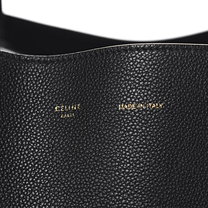 Celine Soft Grained Calfskin Medium Belt Cabas Phantom Black 9 of 11