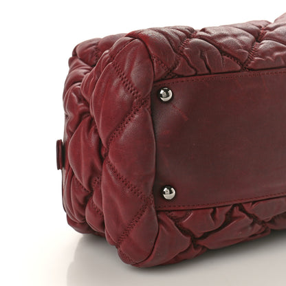 Chanel Calfskin Bubble Quilt Bowler Bordeaux 9 of 12