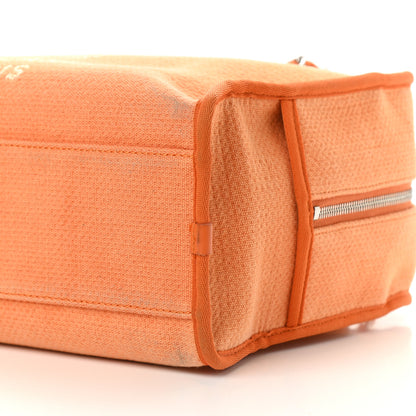 Chanel Canvas Deauville Bowling Bag Orange 9 of 9