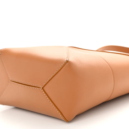 Loewe Shiny Calfskin Mini Puzzle Fold Tote Warm Desert 9 of 9