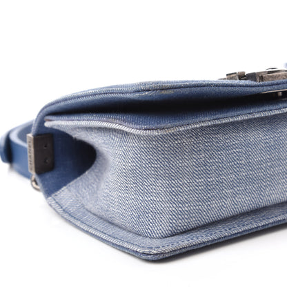 Chanel Denim Chevron Small Boy Flap Light Blue 6 of 10