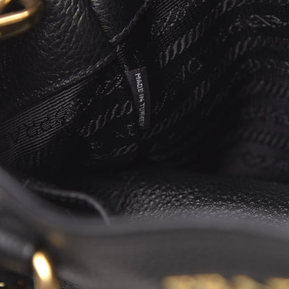 Prada Vitello Daino Tote Black 7 of 10