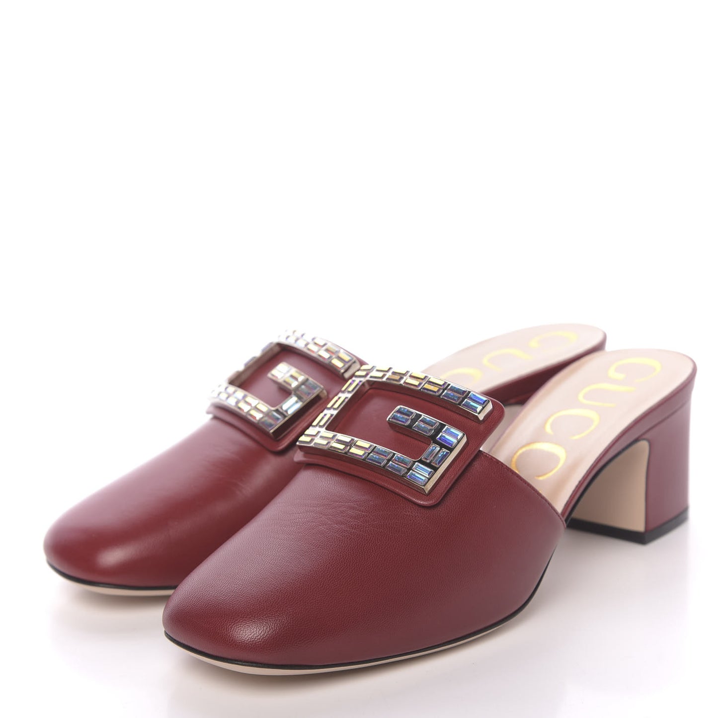 Malaga Kid Crystal Square G Madelyn Mules 39 Romantic Cerise