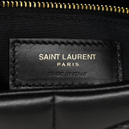 Saint Laurent Lambskin Quilted Toy Loulou Puffer Monogram Chain Satchel Black 5 of 8