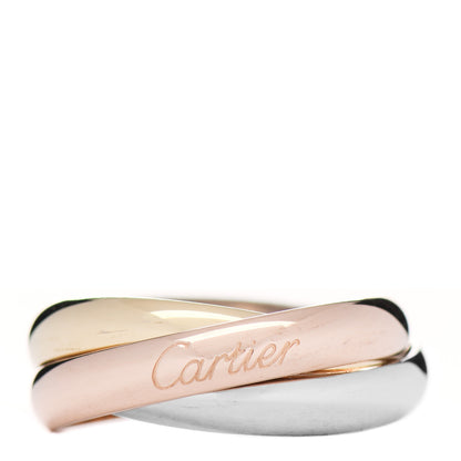 Cartier 18K Pink Yellow White Gold Classic Trinity Ring 54 7 1 of 5