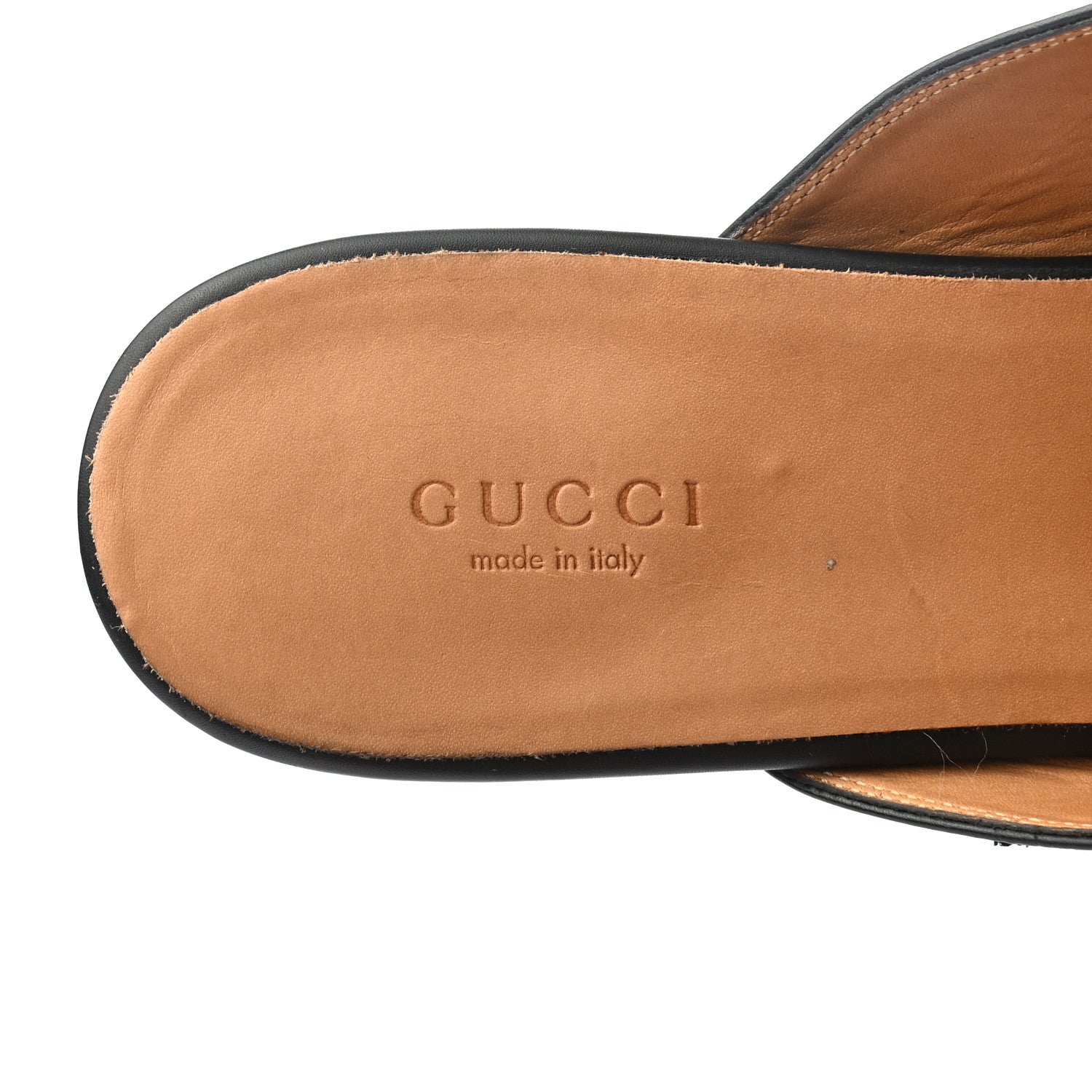Gucci Calfskin Womens Princetown Slippers 40.5 Black 6 of 7