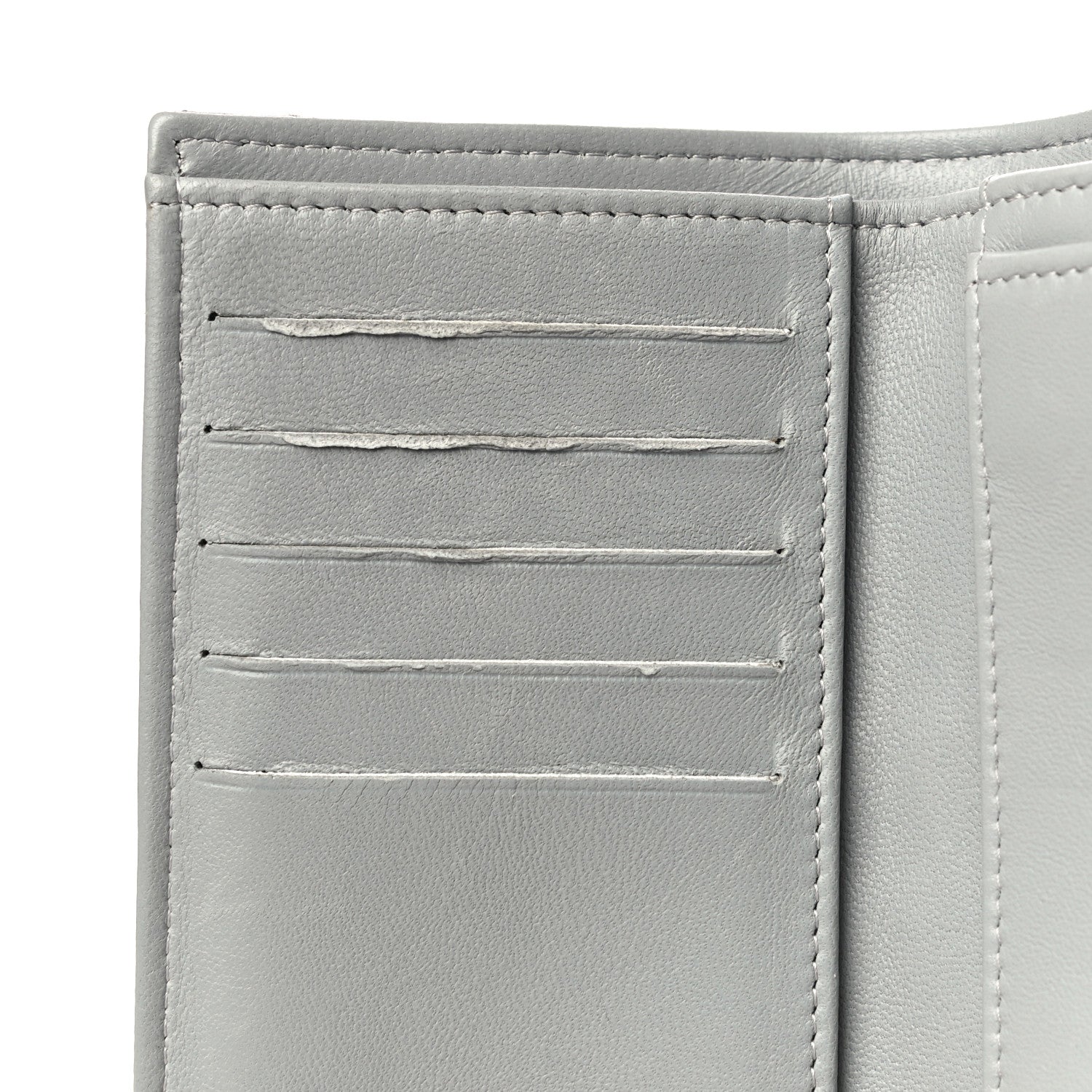 Chanel Lambskin Quilted Medium Boy Flap Wallet Grey 12 of 13