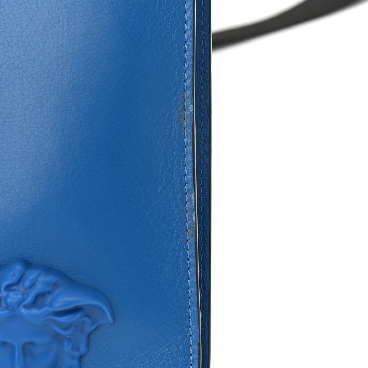 Vitello Medusa Crossbody Phone Pouch Blue