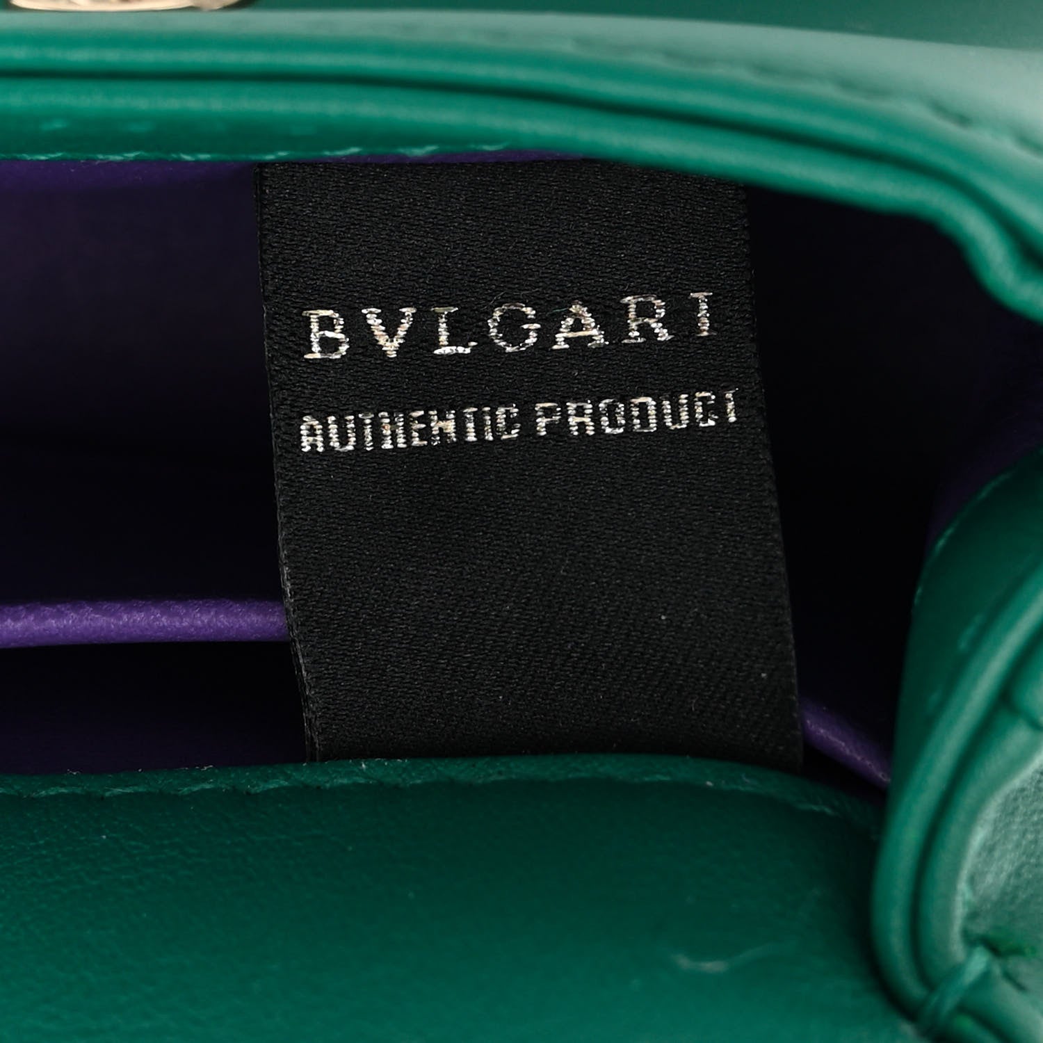 Bulgari Metallic Calfskin Serpenti Cabochon Micro Bag Emerald Green 7 of 10