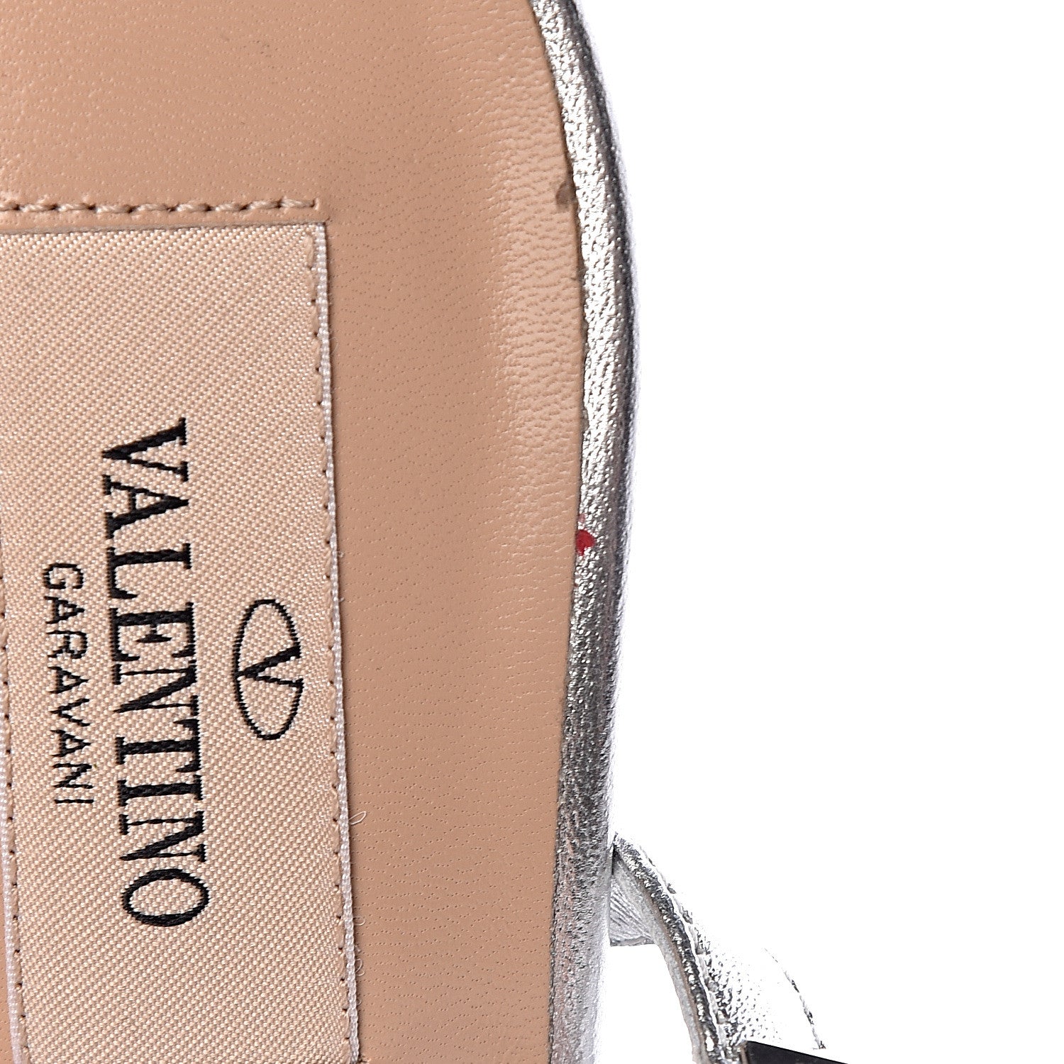 Valentino Garavani Metallic Nappa Rockstud Gladiator 105mm Sandals 39 Silver 8 of 9