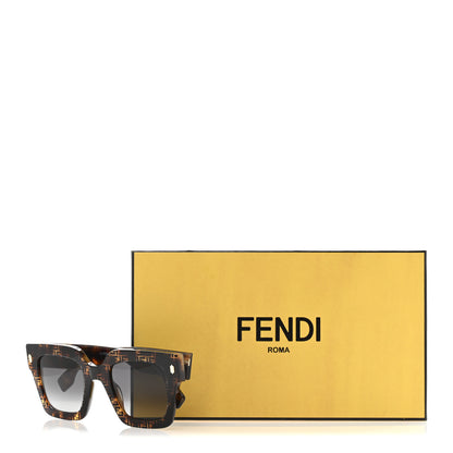 Fendi Acetate Fendi Square Sunglasses FE40101 Havana Black 8 of 8