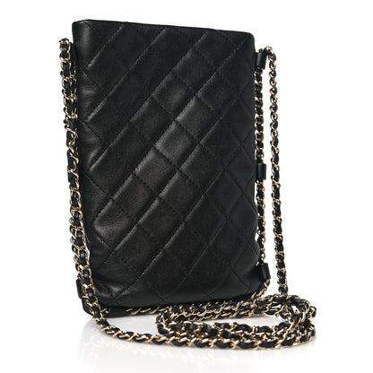 Chanel Lambskin Quilted Tech Take Away Clutch Black 3 of 10