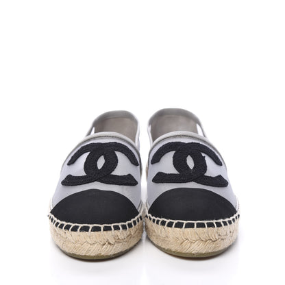 Chanel Mesh Grosgrain CC Espadrilles 36 Grey 2 of 12