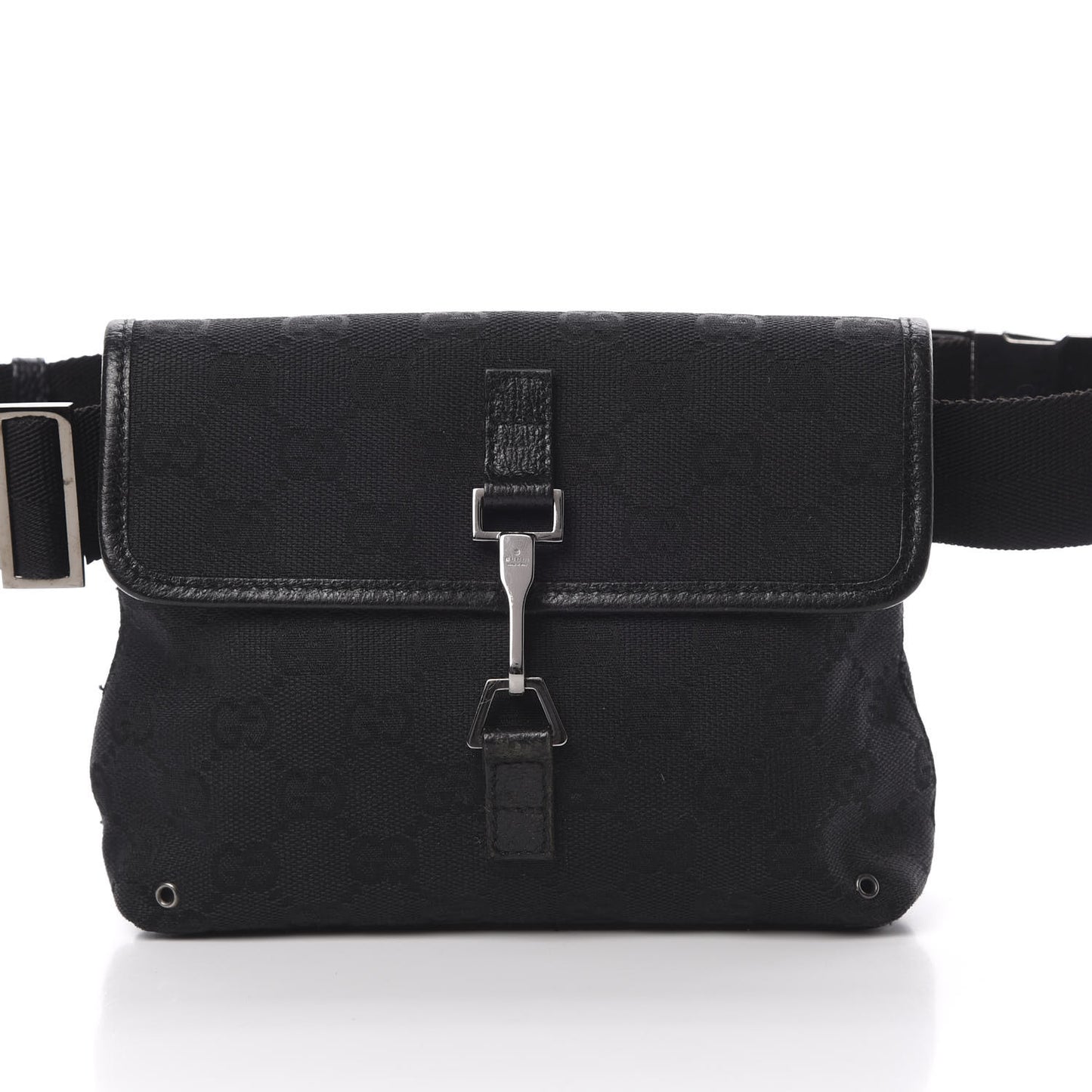 GG Monogram Web Flight Belt Bag Black