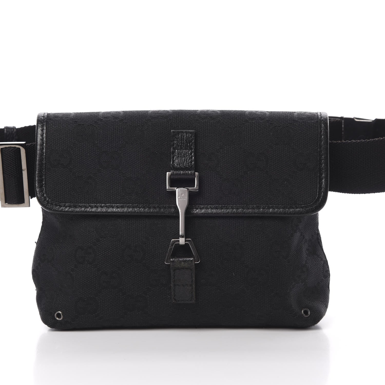 Gucci GG Monogram Web Flight Belt Bag Black 8 of 11