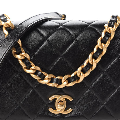 Chanel Shiny Lambskin Quilted Small Fashion Therapy Flap Black 10 of 11