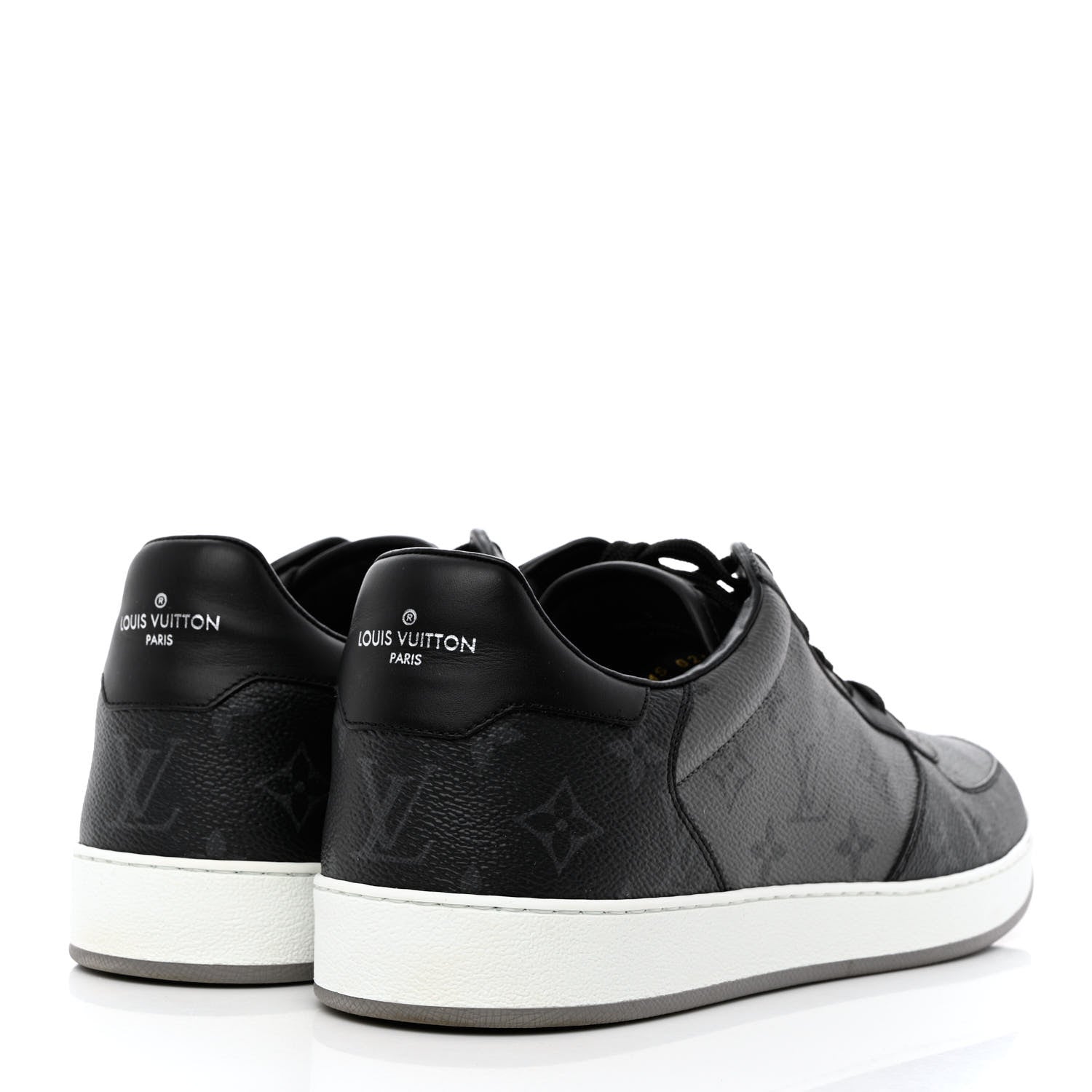 Louis Vuitton Reverse Monogram Eclipse Mens Rivoli Sneakers 10.5 Black 4 of 11