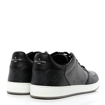 Louis Vuitton Reverse Monogram Eclipse Mens Rivoli Sneakers 10.5 Black 4 of 11